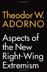 Cover of Aspects of the New Right-Wing Extremism by Theodor W. Adorno