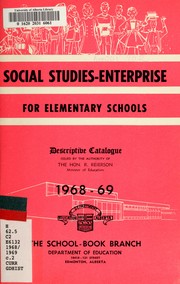 Cover of Social studies-enterprise for elementary schools in the province of Alberta by Alberta. School Book Branch