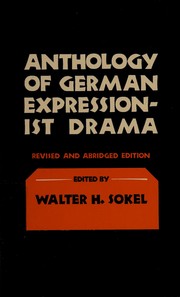 Front cover of Anthology of German expressionist drama by Walter Herbert Sokel