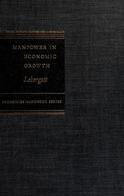 Front cover of Manpower in economic growth by Stanley Lebergott