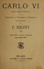 Cover of Charles VI by F. Halévy