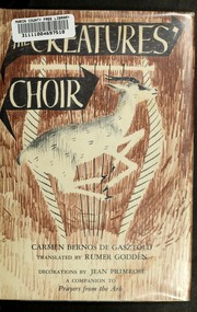 Front cover of The creatures' choir by Carmen Bernos de Gasztold