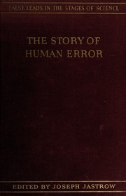 Cover of The story of human error by Joseph Jastrow