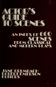 Cover of Actors guide to scenes by Jane Grumbach