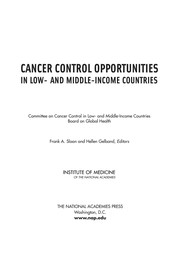 Front cover of Cancer control opportunities in low- and middle-income countries by Institute of Medicine (U.S.). Committee on Cancer Control in Low- and Middle-Income Countries