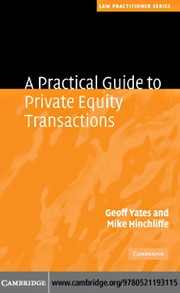 Cover of A practical guide to private equity transactions by Geoff Yates