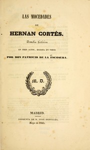 Front cover of Las mocedades de Hernan Cortés by Patricio de la Escosura