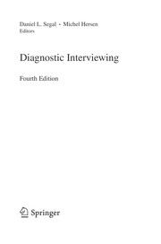 Cover of Diagnostic Interviewing by Daniel L. Segal