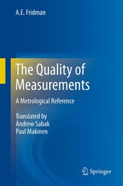 Front cover of The Quality of Measurements by A.E. Fridman