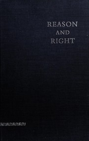 Cover of Reason and right by W. D. Hudson