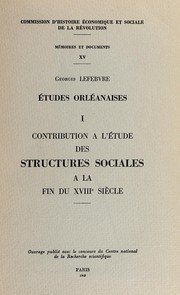 Cover of Études Orléanaises by Georges Lefebvre