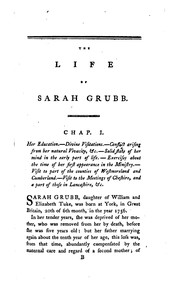 Front cover of Some account of the life and religious labours of Sarah Grubb by Sarah Grubb