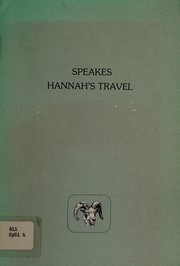 Front cover of Hannah's travel by Richard Speakes