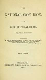 Front cover of The national cook book by Lady of Philadelphia