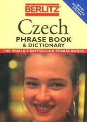 Front cover of Czech phrase book & dictionary by Berlitz Publishing Company