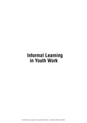 Front cover of Informal Learning in Youth Work by Janet R Batsleer