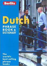 Front cover of Dutch phrase book & dictionary by Berlitz Publishing Company