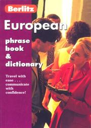 Cover of European phrase book & dictionary by Berlitz Editorial Staff