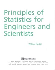 Front cover of Principles of statistics for engineers and scientists by William Cyrus Navidi