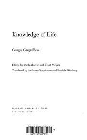 Front cover of Knowledge of life by Georges Canguilhem