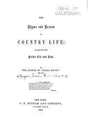 Cover of The Rhyme and Reason of Country Life, Or, Selections from Fields Old and New .. by Susan Fenimore Cooper