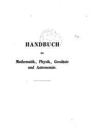 Front cover of Handbuch der Mathematik, Physik, Geodäsie und Astronomie by Rudolf Wolf