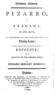 Cover of Pizarro by Richard Brinsley Sheridan