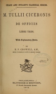 Cover of De officiis, libri tres by Cicero