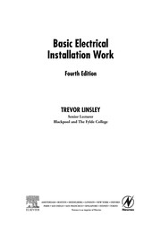 Cover of Basic electrical installation work by Trevor Linsley