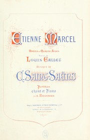 Cover of Étienne Marcel by Camille Saint-Saens