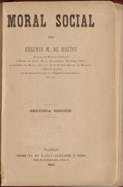 Front cover of Moral social by Eugenio María de Hostos