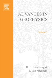Front cover of Advances in geophysics by Helmut Erich Landsberg