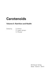 Front cover of Carotenoids by George Britton