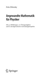 Front cover of Angewandte Mathematik fu r Physiker by Fritz Ehlotzky