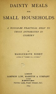 Front cover of Dainty meals for small households by Marguerite Ninet