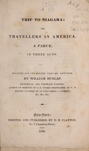 Cover of A trip to Niagara by William Dunlap