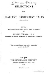 Front cover of Selections from Chaucer's Canterbury tales (Ellesmere text) by Geoffrey Chaucer
