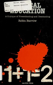 Cover of Radical education by Robin Barrow