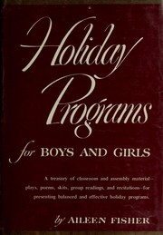 Cover of Holiday programs for boys and girls by Aileen Lucia Fisher