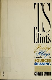 Front cover of T.S. Eliot's poetry and plays by Grover Smith