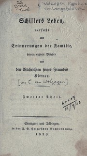 Front cover of Schillers Leben by Caroline von Wolzogen