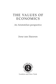 Front cover of The values of economics by Irene van Staveren