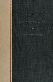 Cover of Philosophical thinking by Monroe C. Beardsley