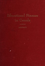 Cover of Educational finance in Canada by Harding Pyle Moffatt