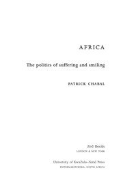 Cover of Africa by Patrick Chabal
