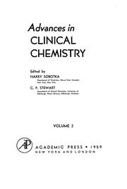 Cover of Advances in clinical chemistry by Sobotka, Harry