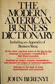 Front cover of The modern American business dictionary by John Berenyi
