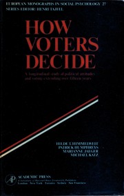 Front cover of How voters decide by Hilde T. Himmelweit