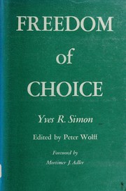 Cover of Traité du libre arbitre by Yves René Marie Simon