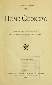 Front cover of Home cookery by North Midland School of Cookery